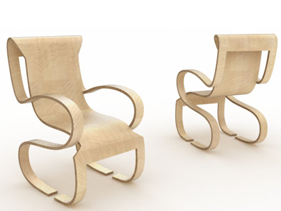 Plywood Chair design industrial