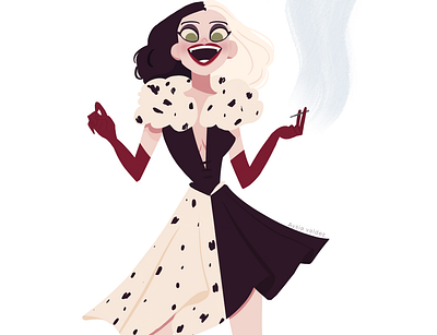 Cruella De Vil characterdesign cruella illustration