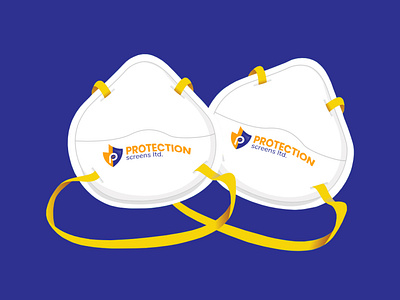 Protection Screens Logo branding covid 19 designer face masks logo design website