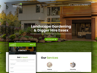 New website created for Coverdale Landscaping 🌳 branding design essex graphic design illustration logo marketing photoshop web design website website design