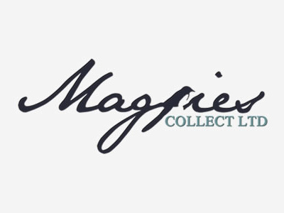 Magpies Collect graphic design logo