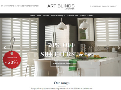 Art Blinds blinds cms design photoshop website windows
