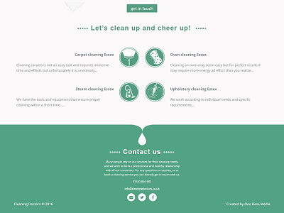 Cleaning Doctors cleaning design footer website