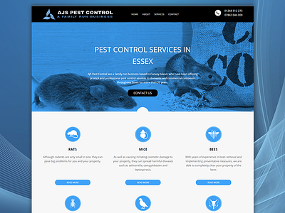 AJS Pest Control control design designers pest website design