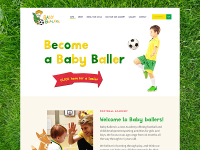 Baby Ballers design football web website websites