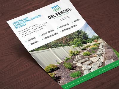 DSL Fencing & Landscaping leaflet design marketing