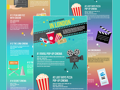 Silent Cinema graphicdesign infographic infographic design infographic elements london pop up cinema silentcinema