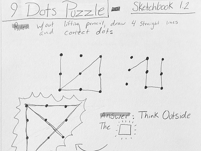 9 Dots Puzzle 1page