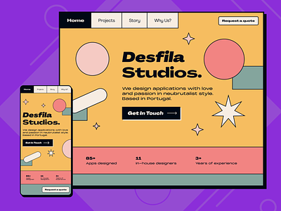 Neubrutalist Design Studio Landing Page