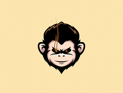Monkey design illustration logo mascot mascot logo vector