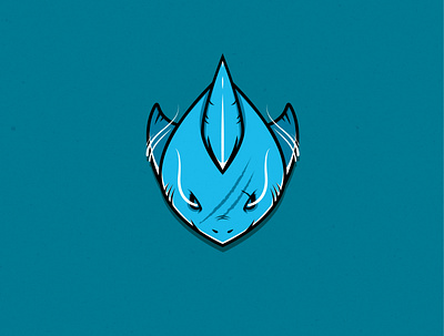 Shark animal design flat illustration logo mascot logo vector