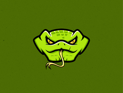 Snake animal design flat icon illustration logo mascot logo vector