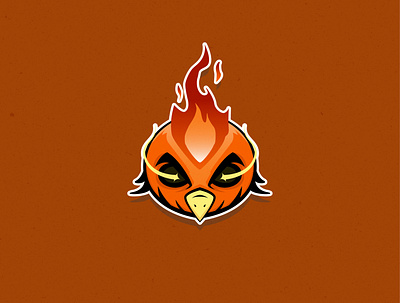 Phoenix animal design flat illustration logo mascot logo spiritual animal vector