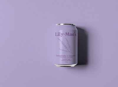 Lily Mae's Lemonade bottle design branding can design design food and drink illustration logo packaging packaging design