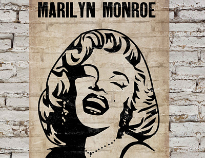 marilyn monroe branding design illustration vector