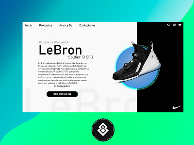 Nike LeBron - UI Web Design branding design ecommerce lebron nike soldier ui ux web