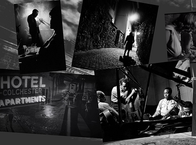 Moodboard of the day 10/01 ambient city jazz moodboard moodboardoftheday music noir piano saxophone trumpet