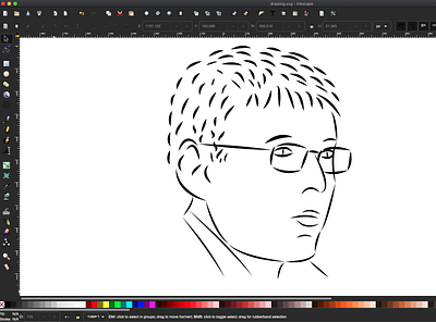 Random face on Inkscape, draw with the mouse drawing face mouse