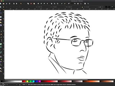 Random face on Inkscape, draw with the mouse