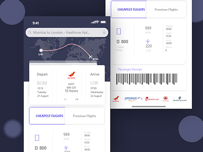 Airplane Ticket APP Design Concept art design flat graphic design typography ui ux web website