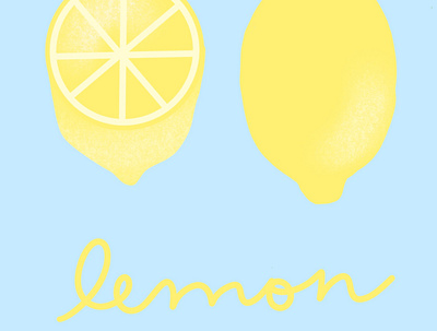 Study of lemon citrus design illustration lemon procreate simple sketch