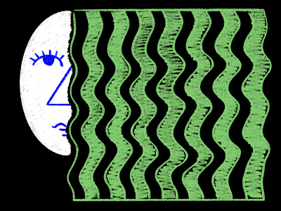Woman with wavy hair design hair hairstyle illustration procreate procreateapp simple sketch waves wavy wavy hair woman