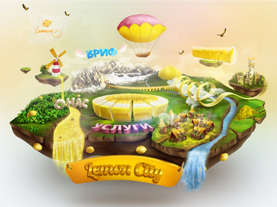 LemonCity castle event island lemon play river world yellow