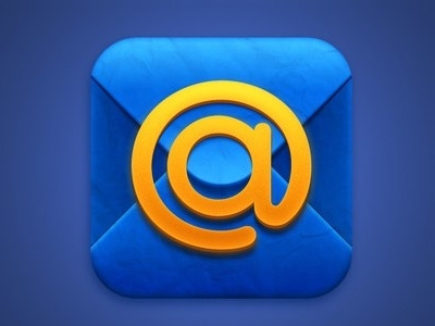 Icon for mail.ru app blue icon mail