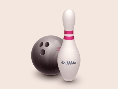Bowling bowling dribbble pink