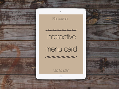 Interactive Menu Card App app graphic design idea menu card new restaurant ui user experience user interface ux