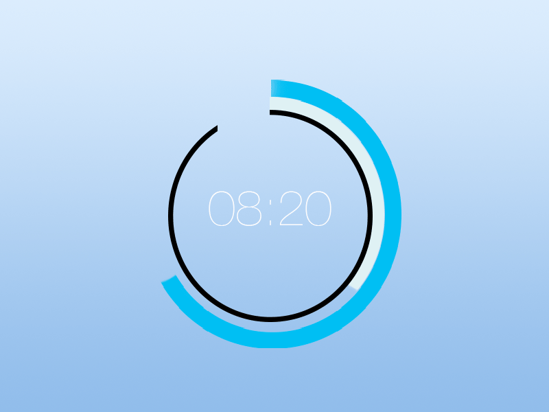 IOS Clock Concept - Moving circles app design circle clock ios ui user experience user interface ux