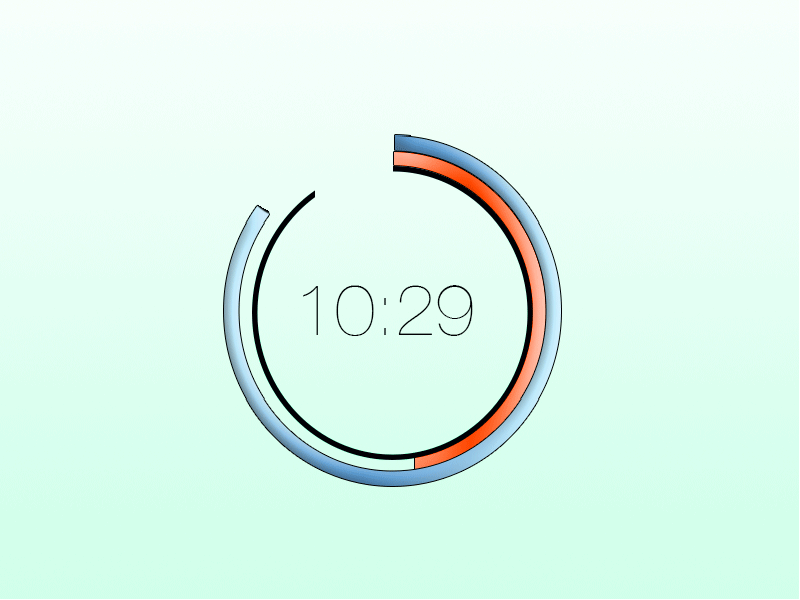 IOS Clock Concept - Moving circles II.