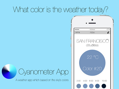 Poster Ad for Cyanometer App ad advertisement app color design graphic design poster ui ux weather