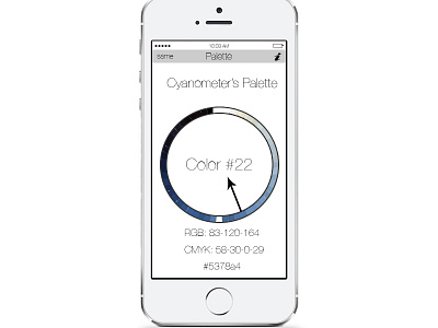 Cyanometer App - Palette app cmyk color graphic design palette rbg ui ux weather