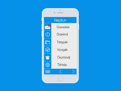 Neptun App Interface app behance blue branding design graphic design idea logo ui university ux