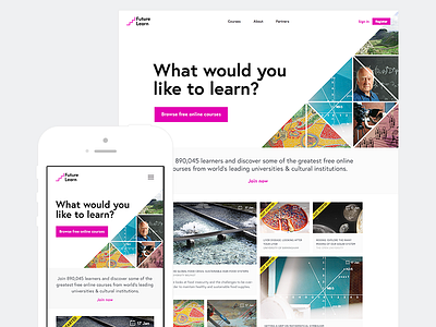 FutureLearn landing page