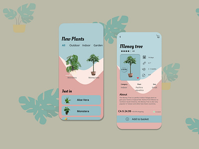 Plant sale app app appstore brand design design figmadesign illustration iphone plant illustration plant shop plant store plants plants app ui userinterface