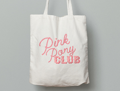 Pink Pony Club Canvas Tote Bag art artist branding design graphic design illustration illustrator redesign vector