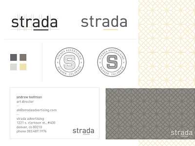 Strada Advertising re-brand concept branding logo
