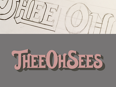 Thee Oh Sees poster typography