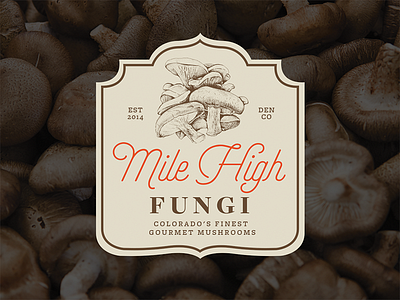Mile High Fungi logo logo mushrooms