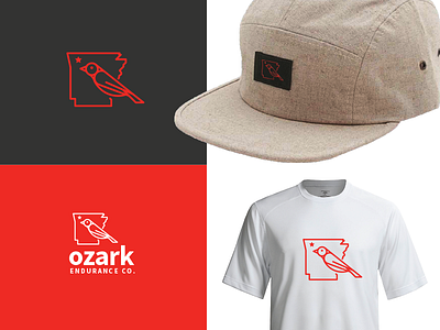 Ozark Endurance Co. Logo arkansas bird branding logo