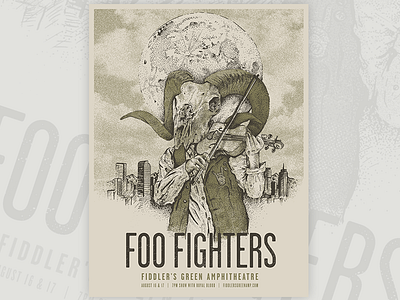 Foo Fighters denver foo fighters gig poster screen print