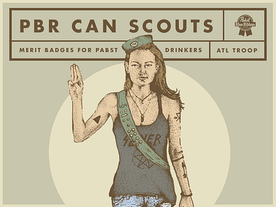 PBR Can Scout poster beer pbr poster