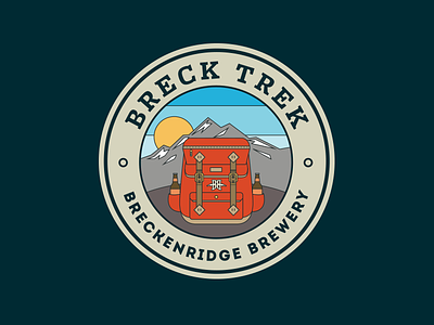 Breck Trek logo breckenridge brewery brewery illustration logo