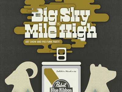 Final Big Sky Vs. Mile High Poster poster typography