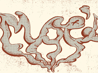 Smoke Type handtype illustration lettering screenprint type