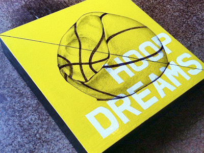Hoop Dreams hand lettering painting typography