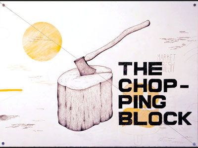 The Chopping Block hand lettering illustration typography