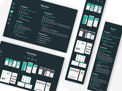 My Resume Dark 3 clean design clean ui dark dark ui design flat ui ui design ux web